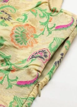 Beige Art Silk Jacquard Dress Festive Wear -ZariGrace Shop Beige Art Silk Jacquard Dress DRBS02212490 rrc3