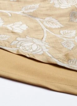 Beige Brocade Boat Neck Flared Dress Festive Wear 16 Beige Brocade Boat Neck Flared Dress Festive Wear -ZariGrace Shop Beige Brocade Boat Neck Flared Dress DRBS02105387 rrc3