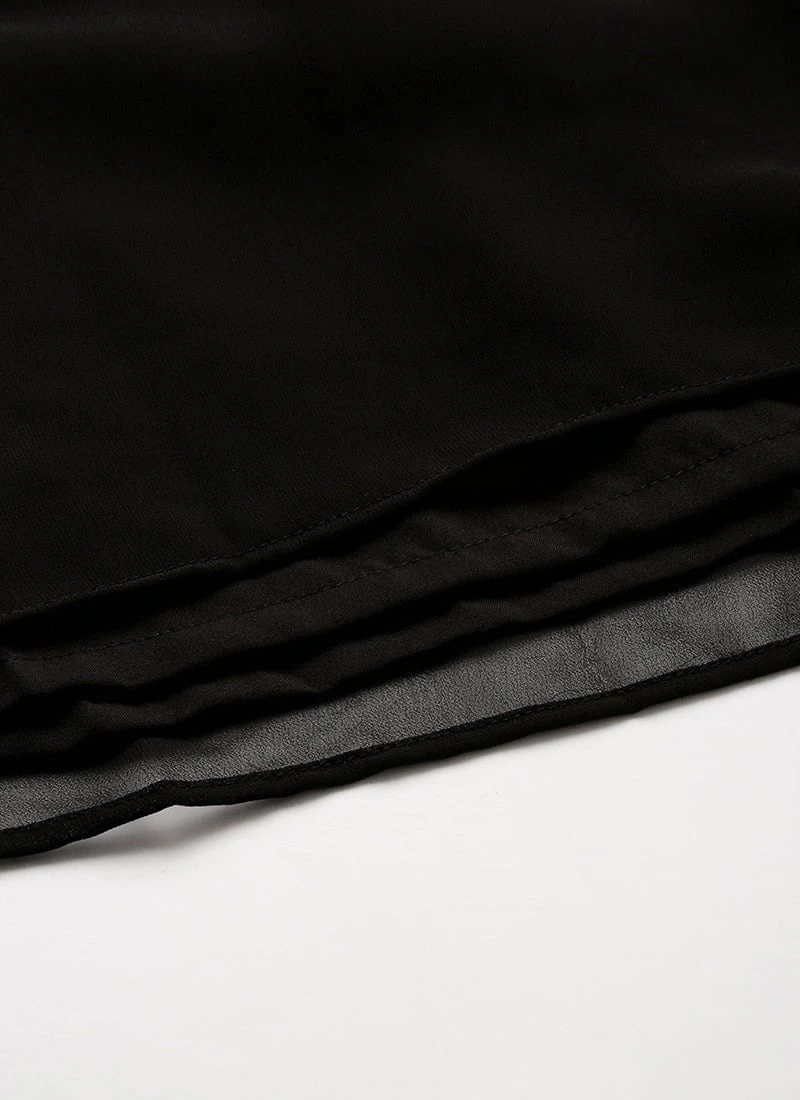 Top From Black Chinon Embroidered N Sequins Gharara Set After Six Wear 10 Top From Black Chinon Embroidered N Sequins Gharara Set After Six Wear - Image 8