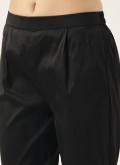 Black Digital Printed Organza Kurta Set After Six Wear -ZariGrace Shop Black Digital Printed Organza Kurta Set KSBS02202388 rrc2