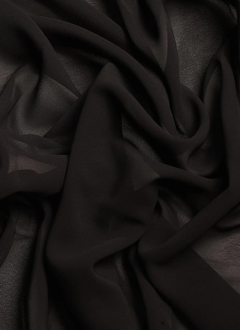 Black Embroidered Blouse Georgette Saree Festive Wear 10 Black Embroidered Blouse Georgette Saree Festive Wear - Image 8