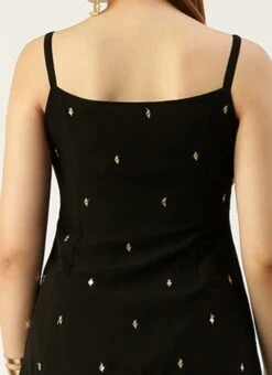 Top From Black Embroidered Georgette Gharara Set After Six Wear -ZariGrace Shop Black Embroidered Georgette Gharara Set IWBS02301100 rrc2 1