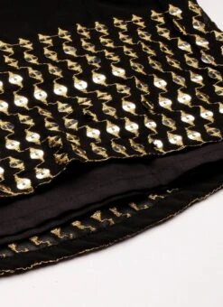 Top From Black Embroidered Georgette Gharara Set After Six Wear -ZariGrace Shop Black Embroidered Georgette Gharara Set IWBS02301100 rrc4 1