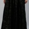 Black Foil Printed Rayon Skirt Festive Wear -ZariGrace Shop Black Foil Printed Rayon Skirt WBBS02307586 l