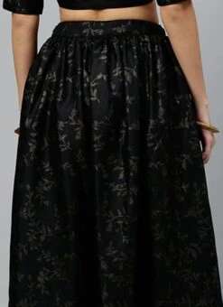 Black Foil Printed Rayon Skirt Festive Wear 15 Black Foil Printed Rayon Skirt Festive Wear -ZariGrace Shop Black Foil Printed Rayon Skirt WBBS02307586 rrc2