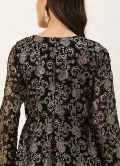 Black Foli Print Georgette Kurti Set Festive Wear 16 Black Foli Print Georgette Kurti Set Festive Wear -ZariGrace Shop Black Foli Print Georgette Kurti Set KSBS02302551 rrc3