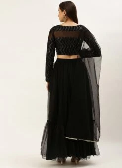 Black Georgette Embroidered Lehenga Set Festive Wear 13 Black Georgette Embroidered Lehenga Set Festive Wear -ZariGrace Shop Black Georgette Embroidered Lehenga Set GHBS02211108 b
