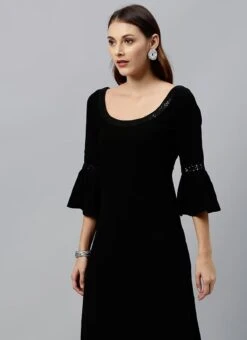 Black Georgette Top Work Wear 13 Black Georgette Top Work Wear -ZariGrace Shop Black Georgette Top KRBS02307699 b