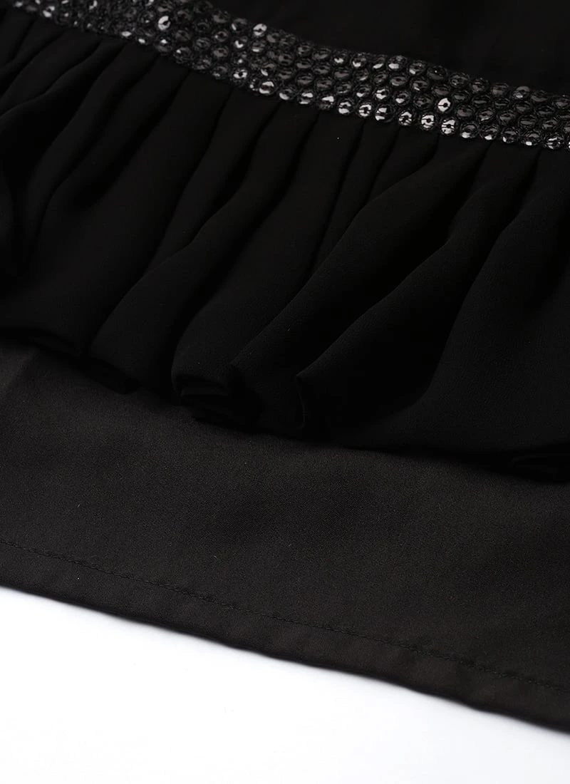 Black Georgette Top Work Wear 9 Black Georgette Top Work Wear - Image 7