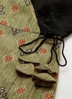 Black N Green Printed Art Silk Anarkali Set Festive Wear -ZariGrace Shop Black N Green Printed Art Silk Anarkali Set SLBS02209653 rrc3 1