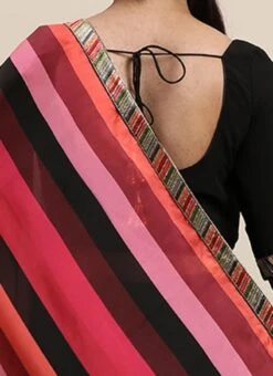 Black N Multicolored Blouse N Saree Set Party Wear -ZariGrace Shop Black N Multicolored Blouse N Saree Set SABS02104231 rrc4