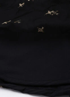 Black Net Embroidered One Shoulder Gown Party Wear -ZariGrace Shop Black Net Embroidered One Shoulder Gown IWBS02204712 rrc4