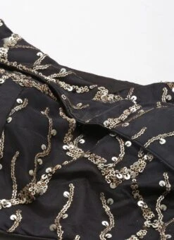 Skirt From Black Net Sequins Embroidery Lehenga After Six Wear -ZariGrace Shop Black Net Sequins Embroidery Lehenga GHBS02209644 rrc1