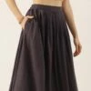 Black Printed Rayon Pleated Skirt Festive Wear -ZariGrace Shop Black Printed Rayon Pleated Skirt WBBS02012678 l