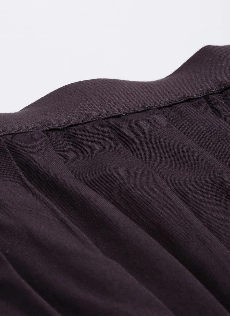 Black Printed Rayon Pleated Skirt Festive Wear 7 Black Printed Rayon Pleated Skirt Festive Wear - Image 5