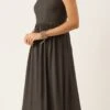 Black Rayon Ankle Length Dress After Six Wear -ZariGrace Shop Black Rayon Ankle Length Dress DRBS02108639 l