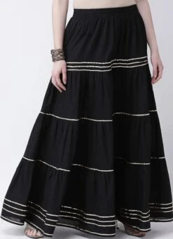 Black Rayon Flared Plazoo Pant Work Wear -ZariGrace Shop Black Rayon Flared Plazoo Pant WBDMF1114BK u