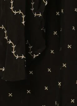 Black Viscose Embroidered Layered Gown Festive Wear 16 Black Viscose Embroidered Layered Gown Festive Wear -ZariGrace Shop Black Viscose Embroidered Layered Gown IWBS02212600 rrc3