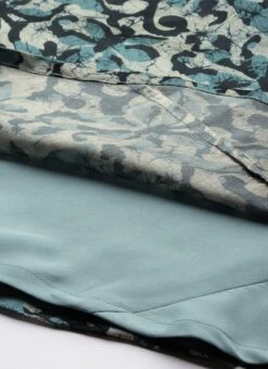 Blue Art Silk Digital Printed Dress After Six Wear Festive Wear -ZariGrace Shop Blue Art Silk Digital Printed Dress DRBS02210921 rrc4