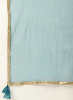 Bottom From Blue Art Silk Halter Neck Sharara Suit After Six Wear -ZariGrace Shop Blue Art Silk Halter Neck Sharara Suit SLBS02305247 rrc4 1