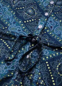 Blue Chanderi Art Silk Handkerchief Style Dress After Six Wear -ZariGrace Shop Blue Chanderi Art Silk Handkerchief Style Dress DRBS02203499 rrc2