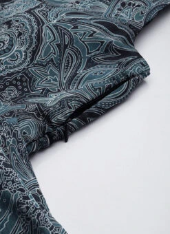 Blue Chinon Digital Printed Layered Gown Party Wear -ZariGrace Shop Blue Chinon Digital Printed Layered Gown IWBS02307660 rrc3