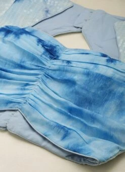 Skirt From Blue Chinon Embroidered Lehenga Set After Six Wear -ZariGrace Shop Blue Chinon Embroidered Lehenga Set GHBS02301064 rrc1