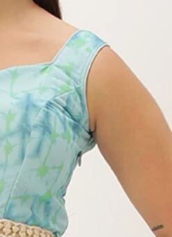 Blue Digital Print Tiered Dress Festive Wear -ZariGrace Shop Blue Digital Print Tiered Dress DRBS02303916 rrc3