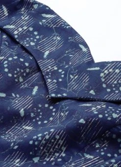 Blue Digital Printed Art Silk Off Shoulder Dress After Six Wear -ZariGrace Shop Blue Digital Printed Art Silk Off Shoulder Dress DRBS02109715 rrc1