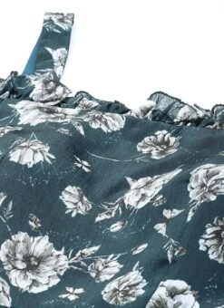 Blue Digital Printed Chinon Dress Party Wear -ZariGrace Shop Blue Digital Printed Chinon Dress DRBS02308892 rrc1