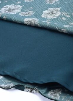 Blue Digital Printed Chinon Dress Party Wear -ZariGrace Shop Blue Digital Printed Chinon Dress DRBS02308892 rrc4