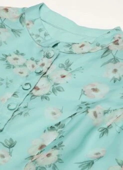 Bottom From Blue Digital Printed Kurta Set With Straight Pant After Six Wear -ZariGrace Shop Blue Digital Printed Kurta Set With Straight Pant KSBS02305245 rrc1 2