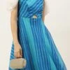 Blue Digital Printed Maxi Dress Festive Wear After Six Wear -ZariGrace Shop Blue Digital Printed Maxi Dress DRBS02205896 l