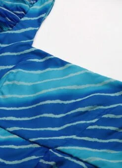 Blue Digital Printed Organza Dress Party Wear After Six Wear -ZariGrace Shop Blue Digital Printed Organza Dress DRBS02205866 rrc1 1