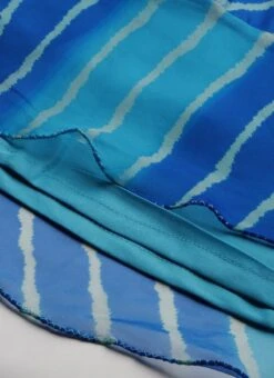 Blue Digital Printed Organza Dress Party Wear After Six Wear -ZariGrace Shop Blue Digital Printed Organza Dress DRBS02205866 rrc4 1