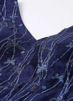 Blue Embroidered Bridal Layered Gown Party Wear -ZariGrace Shop Blue Embroidered Bridal Layered Gown IWBS02007405 rrc1