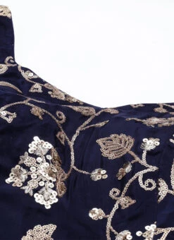 Blue Embroidered Kali Gown Party Wear -ZariGrace Shop Blue Embroidered Kali Gown IWBS02202359 rrc1