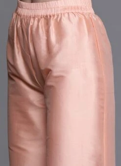 Blue Embroidered N Peach Kurta N Wide Leg Pant Festive Wear -ZariGrace Shop Blue Embroidered N Peach Kurta N Wide Leg Pant KSBS01911765 rrc3