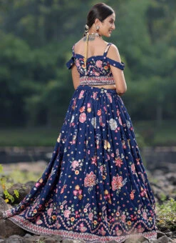 Dupatta From Blue Embroidered Strap Neck Style Lehenga Set After Six Wear 13 Dupatta From Blue Embroidered Strap Neck Style Lehenga Set After Six Wear -ZariGrace Shop Blue Embroidered Strap Neck Style Lehenga Set GHBS02308909 b