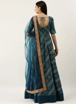 Blue Floor Length Anarkali Suit Festive Wear -ZariGrace Shop Blue Floor Length Anarkali Suit SLBS02201279 b