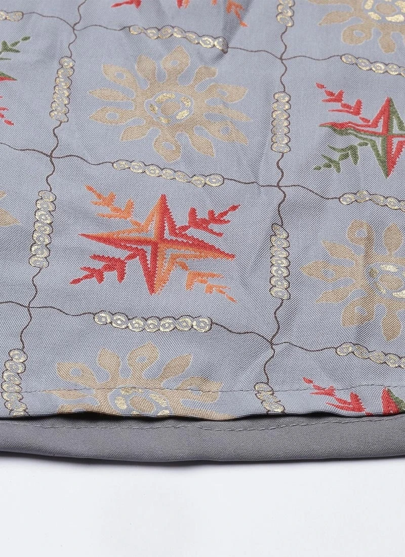 Blue Foil Printed A Line Dress After Six Wear 10 Blue Foil Printed A Line Dress After Six Wear - Image 8