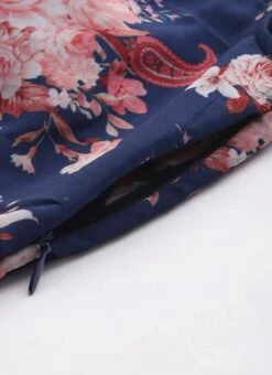 Blue Georgette Digital Printed Tiered Dress Festive Wear -ZariGrace Shop Blue Georgette Digital Printed Tiered Dress DRBS02302270 rrc3