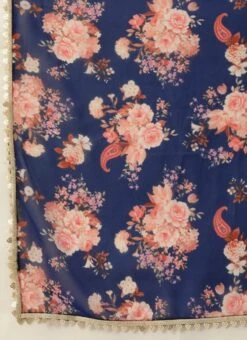 Bottom From Blue Georgette Printed Palazzo Suit After Six Wear -ZariGrace Shop Blue Georgette Printed Palazzo Suit SLBS02303675 rrc4 1