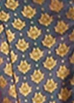 Blue Jacquard Blouse Festive Wear -ZariGrace Shop Blue Jacquard Blouse BLBS02305286 rrc4