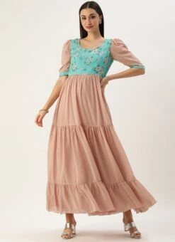 Blue N Grey Digital Printed Dress Festive Wear 12 Blue N Grey Digital Printed Dress Festive Wear -ZariGrace Shop Blue N Grey Digital Printed Dress DRBS02303891 u