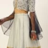 Blue N Grey Sequence Embroidered Lehenga Set Festive Wear