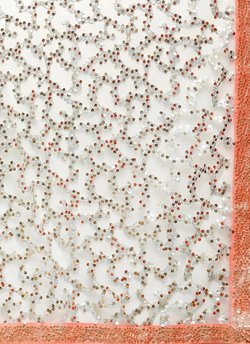 Blue N Mauve Low V Neck Saree Wedding Wear 10 Blue N Mauve Low V Neck Saree Wedding Wear - Image 8