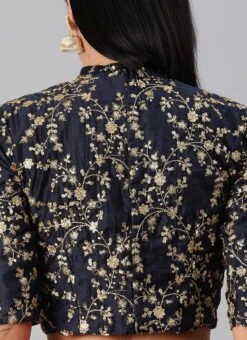 Blue N Pink Embroidered Layered Lehenga Party Wear -ZariGrace Shop Blue N Pink Embroidered Layered Lehenga GHBS01912013 rrc4