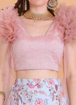 Blue N Pink Embroidered Lehenga With Jacket Festive Wear 14 Blue N Pink Embroidered Lehenga With Jacket Festive Wear -ZariGrace Shop Blue N Pink Embroidered Lehenga With Jacket GHBS02303688 rrc1