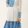 Blue N White Digital Printed Dress Festive Wear 2 Blue N White Digital Printed Dress Festive Wear -ZariGrace Shop Blue N White Digital Printed Dress DRBS02208510 l